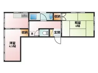 八まきビル【2D号室】の間取り