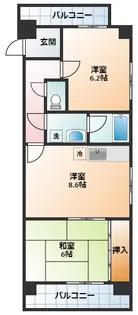 レスカール鵜の森【703号室】の間取り