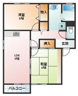 パークサイド太陽【101号室】の間取り