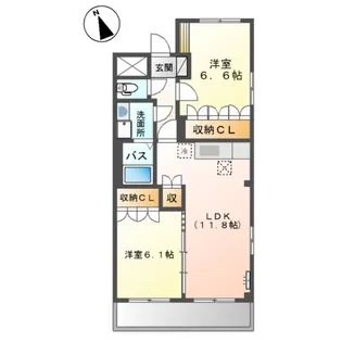 カーザ・ミーア【1階】の間取り