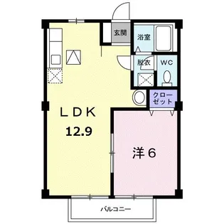 ファミール小杉Ⅱ【2階】の間取り