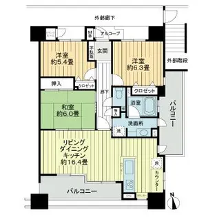 サーパス安島【9階】の間取り