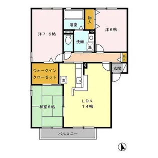クインシービレッジA【2階】の間取り