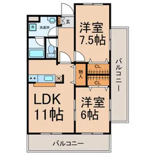 フェアリーテールマンション【2階】の間取り