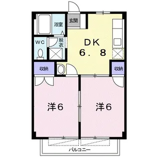 ファミール小杉Ⅱ【1階】の間取り