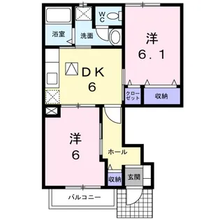 ファミール吉川【1階】の間取り