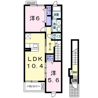 サンビレッジ 伊倉Ⅱ【2階】の間取り