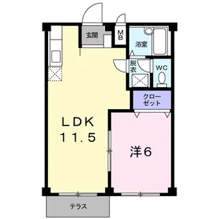 エルディムアングルワ【1階】の間取り