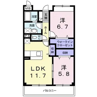 メイユール・A【2階】の間取り