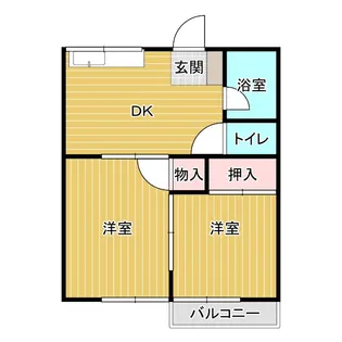 笹川第2ハイツ【2C号室】の間取り