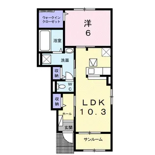 トレノ カーサ Ⅲ【1階】の間取り