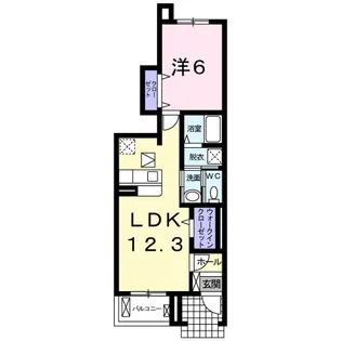 フロントリバー・サンⅢ【1階】の間取り