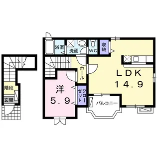 サンビレッジ 伊倉Ⅰ【2階】の間取り