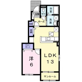 クローバー D【1階】の間取り