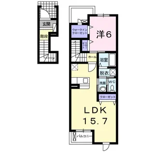 フロントリバー・サンⅢ【2階】の間取り