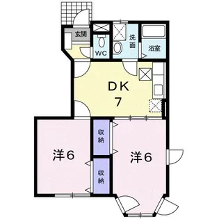 サンビレッジ河原田Ⅱ【1階】の間取り