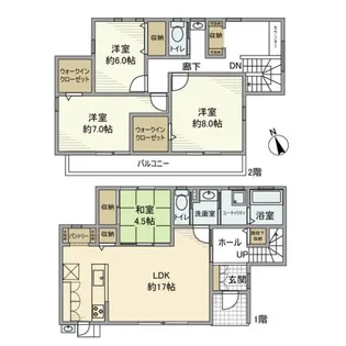 三重県四日市市ときわ4丁目【一戸建】の間取り