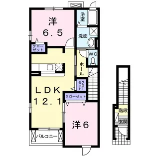 フェリースⅠ【2階】の間取り