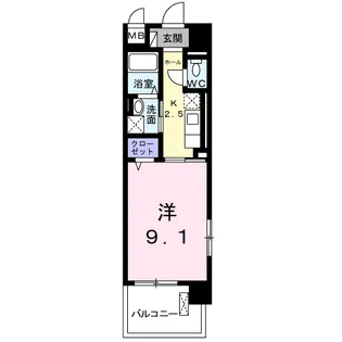 サンルミエール【3階】の間取り