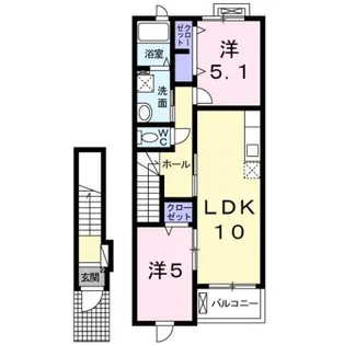 グアレンテ・ソウ【2階】の間取り