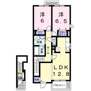 リッシェ レジデンスB【2階】の間取り