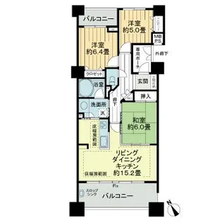 ライオンズステージ四日市【2階】の間取り