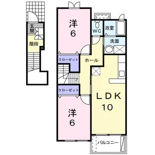 ランドマーク89【2階】の間取り
