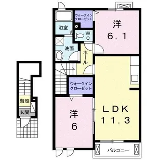 グランドゥスールⅠ【2階】の間取り