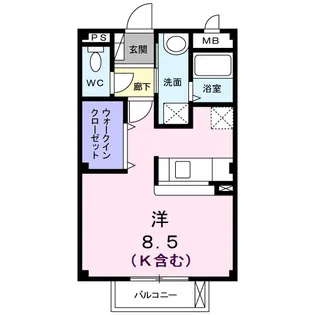 ラフォーレ大光【1階】の間取り