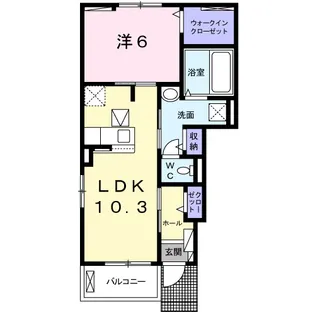 マルミット Ⅱ【1階】の間取り