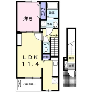 ナリッシュメゾンC【2階】の間取り