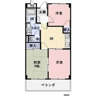 ルミエール八幡【406号室】の間取り