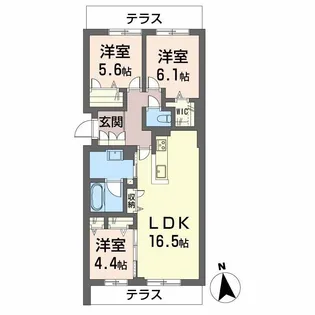 シャーメゾンソレイユ【1階】の間取り