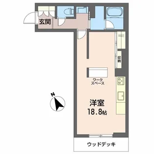 シャーメゾン ル シエル【104号室】の間取り