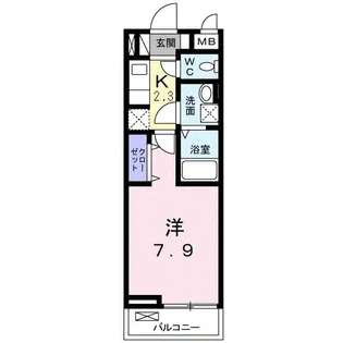 ゴールドプレイスA【3階】の間取り