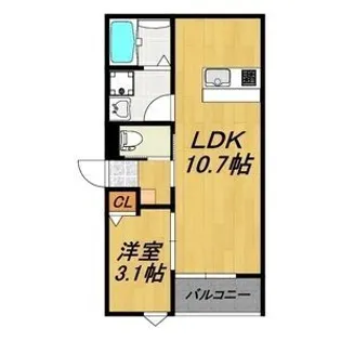 LECOCON四日市Ⅸ【2階】の間取り