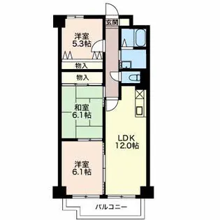 エントピアダテ【7階】の間取り