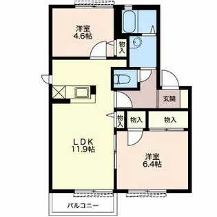 フレンドリーA【1階】の間取り