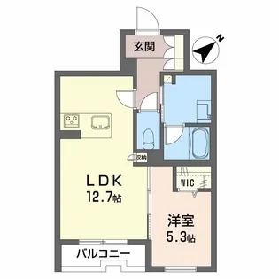 グランドール富田【1階】の間取り