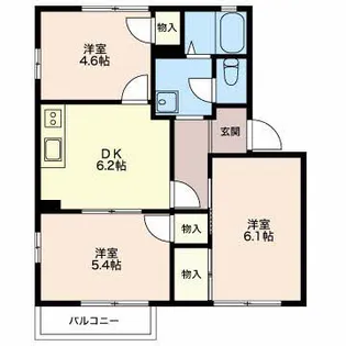 タウンA【A105 号室】の間取り