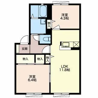 Vantage A【1階】の間取り