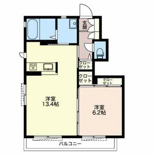 ソルレガーロ B【1階】の間取り