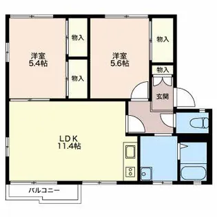 フローラル松本【2階】の間取り