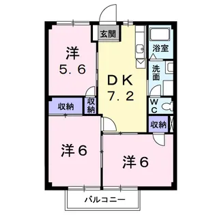 ガーデンプラザK’S【1階】の間取り