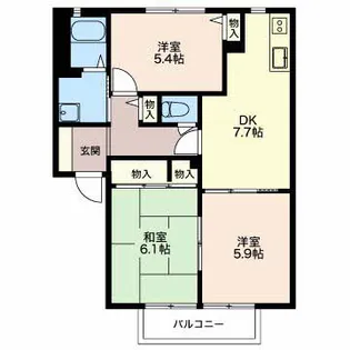 セントラルアイラ B【1階】の間取り