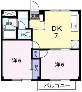 第2コーポかとう【2階】の間取り
