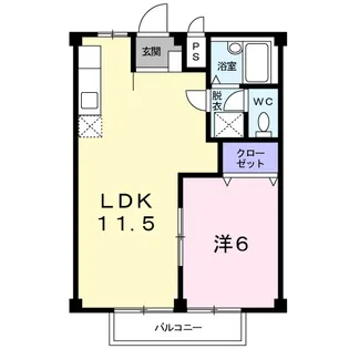 シティハイツ小倉【2階】の間取り