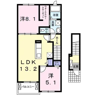 チェリーコート104C【2階】の間取り
