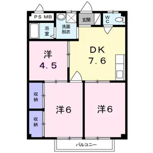 シティハイツヤマキチ【2階】の間取り