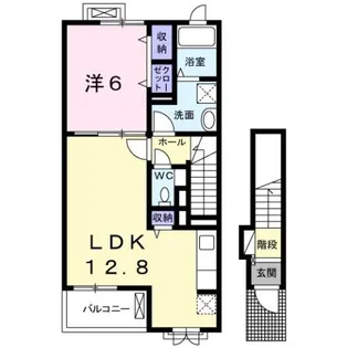 サンライズくすの木C【2階】の間取り
